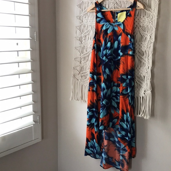 Maeve high low floral sleeveless dress sz 4 - Picture 3 of 9